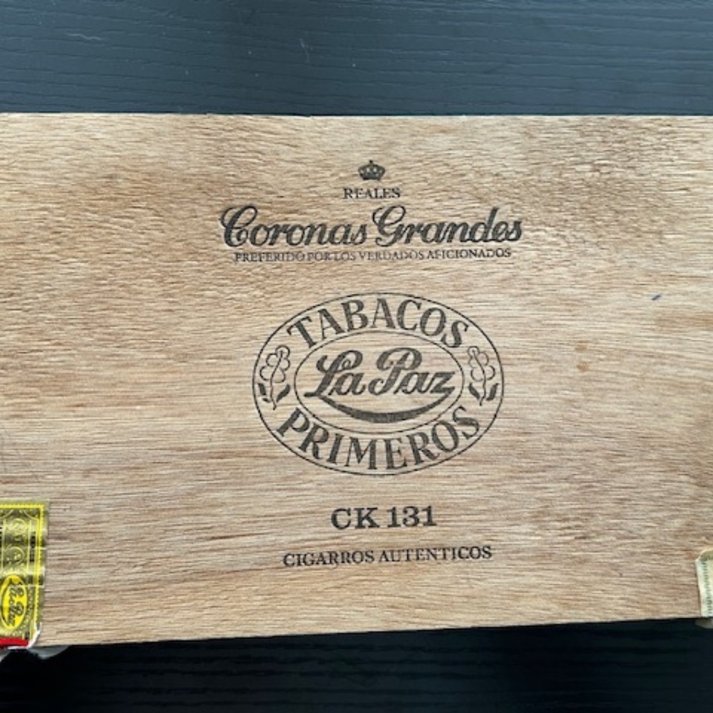 La Paz Reales Tabacos Primeros Corona Grandes Wood Cigar Box CK131